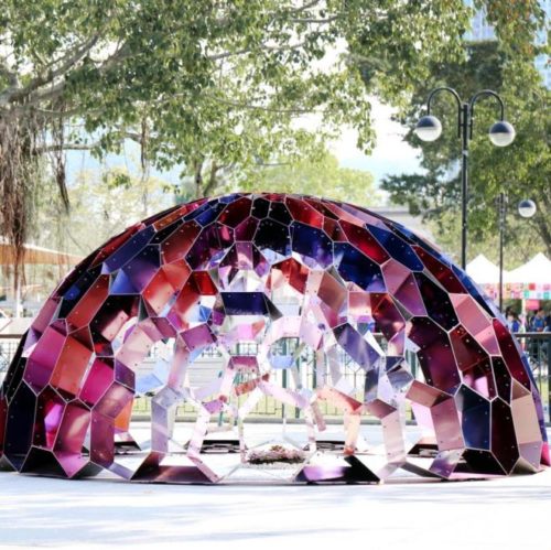 alt="cupola-metallo-architettura-laab-architects-hong-kong-exhibition-design"