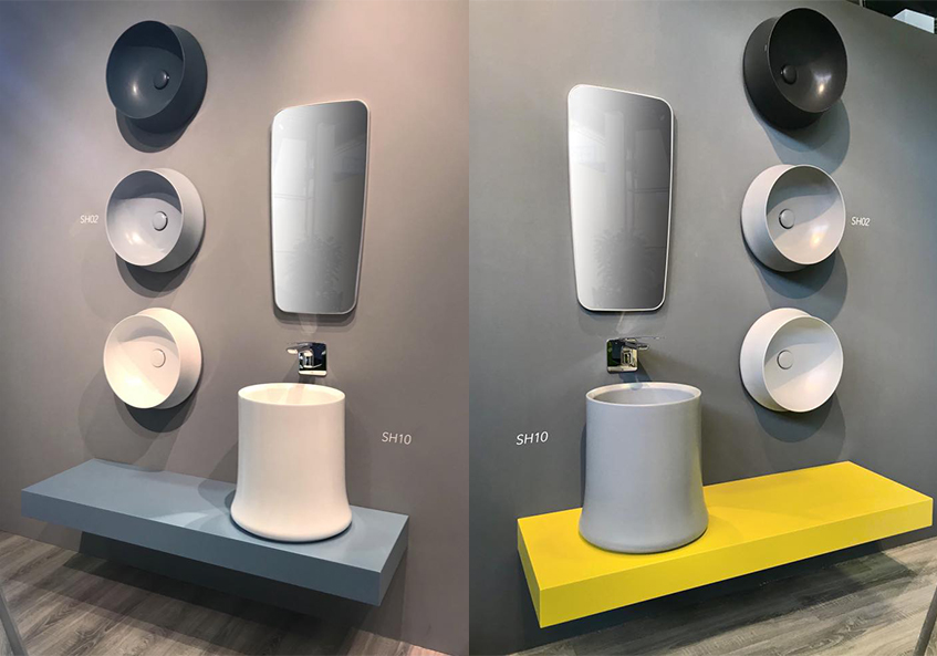 alt="Simas al Cersaie 2017 - Lavabo alto e prfondo - serie Sh10"