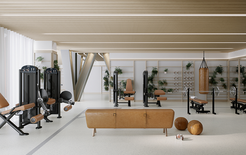 alt="La palestra dei millenials - One Crown Place - Londra - Studio Ashby"