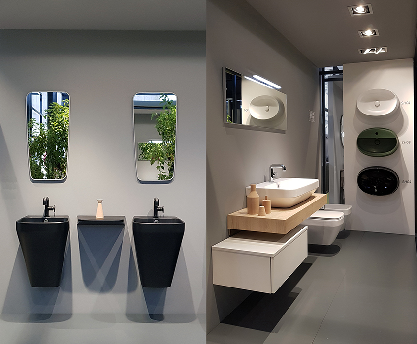 alt="Cersaie 2018 - Baden Baden di Simas - Allestimento fiera"