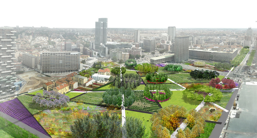 title="Nuove architetture a Milano - Parco Biblioteca degli alberi"