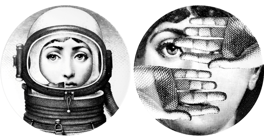 alt="5 regali di design e artigianato - Fornasetti - Piatti"