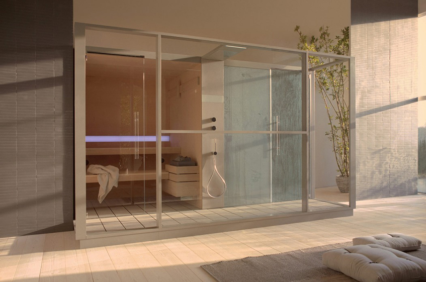 alt="La casa in campagna tra architettura e design - Logica sauna e hammam - Effe"
