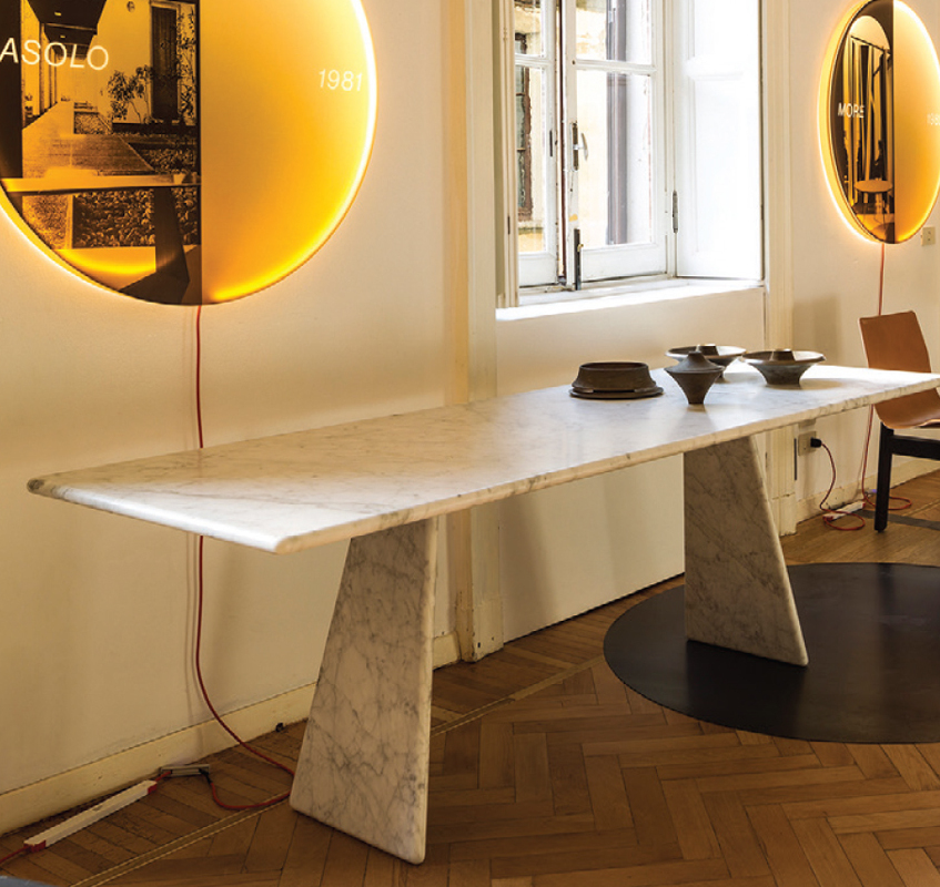 Alt:"materialiedesign_selezionati_da_Mangiarotti_Tavoli_Agapecasa_Asolo_Salone"