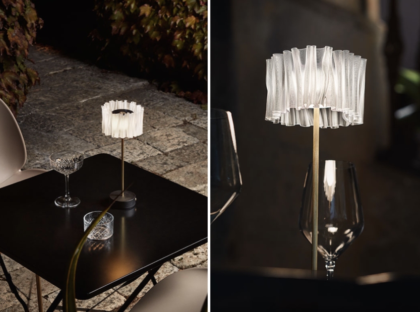 alt: "materialiedesign-arredo-accessori-design-outdoor-lampada-batteria-slamp-Accordéon-Marc Sadler"