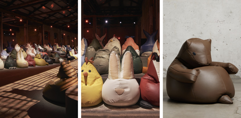 alt: "materialiedesign-sfilate-migliori-scenografie-milano-settembre-2024-zanotta-sacco-bottega-veneta"